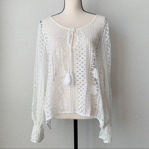 Bohemian White Lace Top